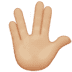 🖖🏼 vulcan salute: medium-light skin tone display on Apple